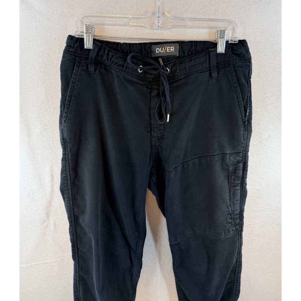 DU/ER Pants Mens 31x29 Black Jogger Nature2X Stretch Elastic Cuff Casual N2X
